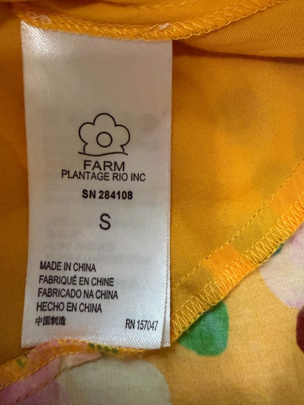 Farm Rio Cashew Tiered Midi Dress, floral print, fit & flare, cotton, vacation - Picture 14 of 15